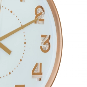 WC809-2-Art Deco Inspired Rose Gold Fiber Frame Wall Clock with Striated Numerals and Glass Dial (7)
