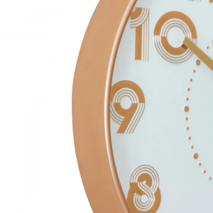 WC809-2-Art Deco Inspired Rose Gold Fiber Frame Wall Clock with Striated Numerals and Glass Dial (8)