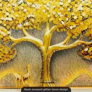 WR746-LED-Illuminated Golden Tree of Fortune Wall Art with Crystal Stone Accents and Aluminium Frame (6)