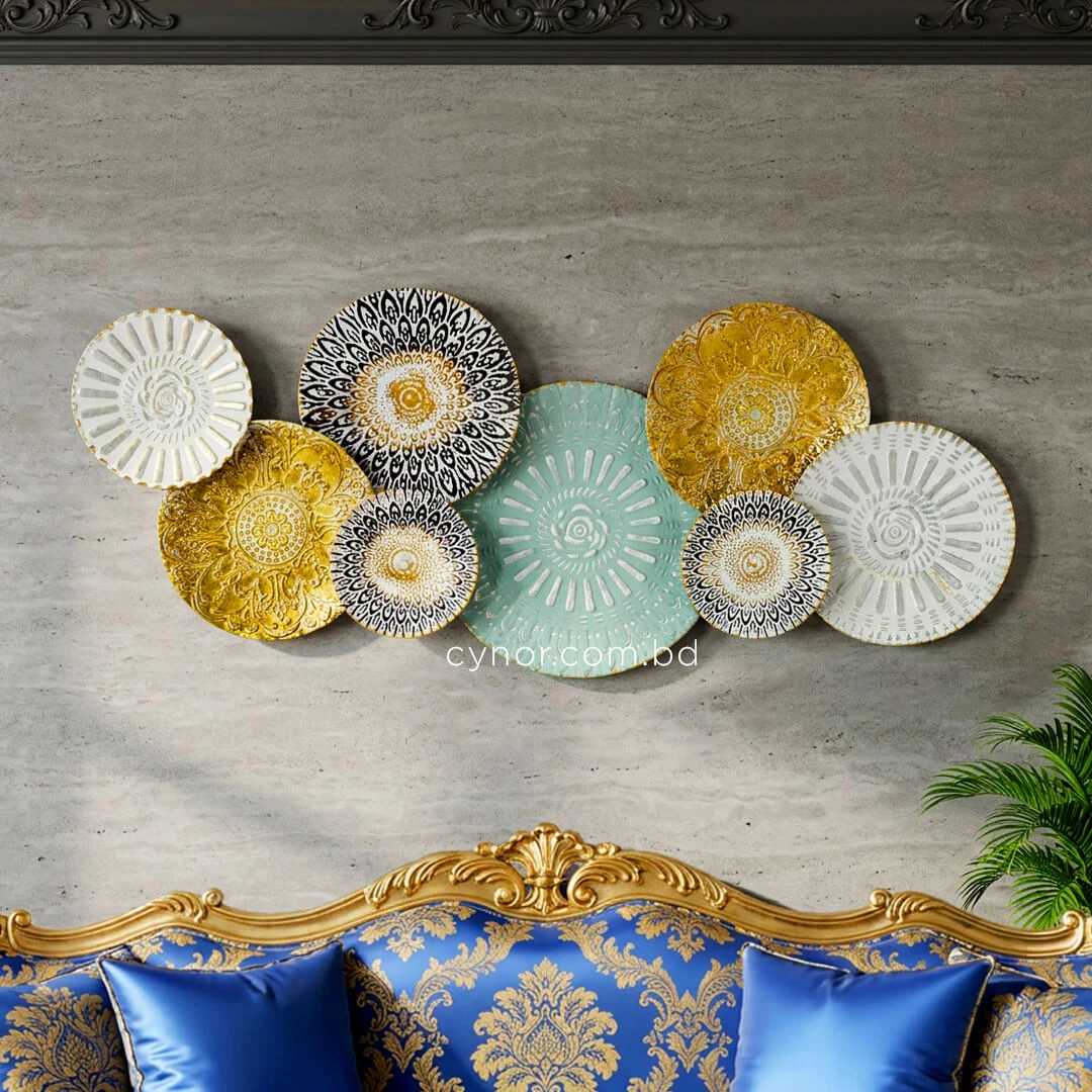 WR756-Distressed Design Rustic Golden Teal White Mandala Medallion Metal Wall Decor Art (3) WR756-Distressed Design Rustic Golden Teal White Mandala Medallion Metal Wall Decor Art (3)